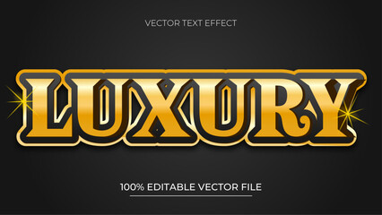 Poster - Editable Luxury text effect With Black and Gold Color