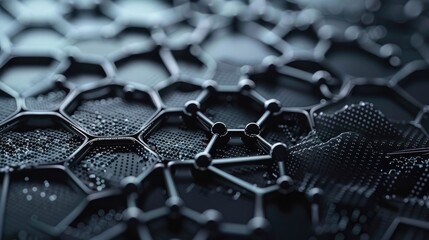 Poster - Explore a captivating 3D render showcasing an intricate algorithm visualization on a dark background, highlighting the beauty of modern technology and design.