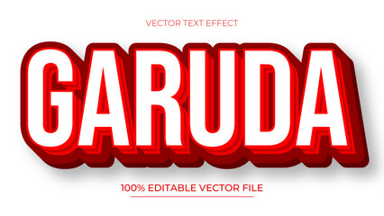 Poster - Red and White Editable text effect in modern style