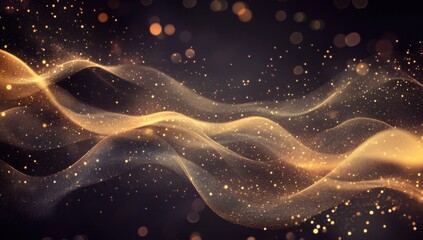 Wall Mural - Abstract glittery background with glowing stars and bokeh lights, in pastel colors.