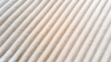 Poster - Luxurious beige textile featuring diagonal stripes, creating soft velvety texture with refined elegance, perfect for high end design projects in fashion and interior styling