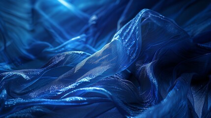 Wall Mural - a close up of a blue, sparkly fabric.