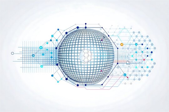 Technology concept background with wire mesh and text space
