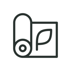Poster - covering agrofibre line icon, cover agrofibre vector symbol with editable stroke