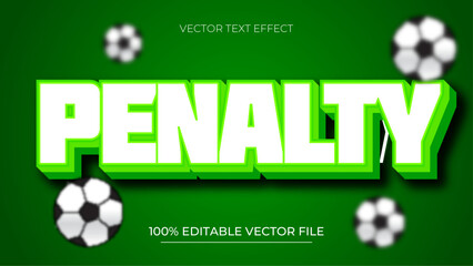 Poster - Penalty text effect editable game and sports text style with football theme background