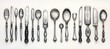 © mobile - Vintage Kitchen Utensils Set Sketch for Menu Illustration Culinary Tools Cooking Dining Collection