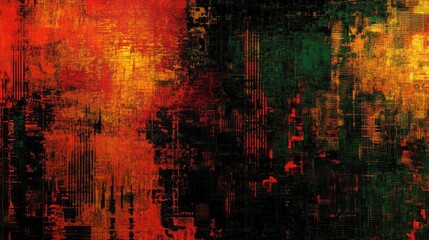 Aufkleber - Abstract vibrant colors blending in a textured digital canvas