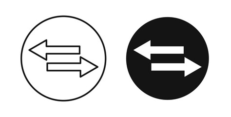 Data transfer icons solid and thin line.