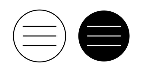 Menu icons set for website design