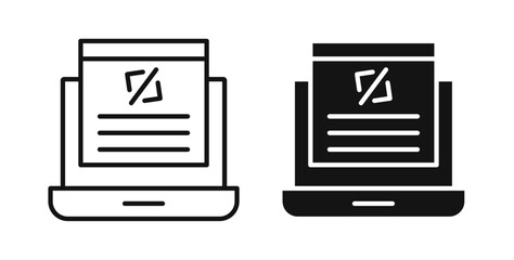 Display code icons on white background for web