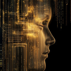 Poster - Exploring artificial intelligence trends tech summit digital artwork futuristic close-up innovation strategies