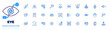 © Blockfine - Eye icon collection. Bold line style. Duotone colors. eye, search, visionary, eyes, watery eyes, vision, hamsa, attract, hand, illuminati, eye pills