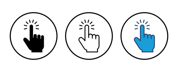 Poster - hand click icon vector. pointer icon vector. hand cursor icon vector