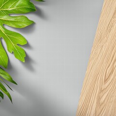 Poster - A single leaf gracefully resting on a textured wall highlighting nature's beauty in urban spaces