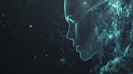 Poster - A futuristic sci-fi user interface concept with gradient is set against a digital technology background, complete with abstract connections, big data, stock, music hud, blockchain, and cryptocurrency