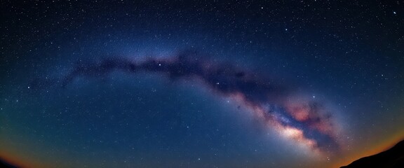 Vast night sky panorama, countless stars glittering across the Milky Way, dark matter, stargazing, landscape