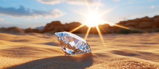 desert diamond sunset, sun rays, sand dune