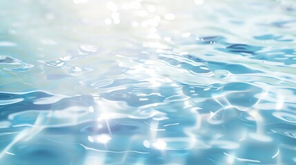 Wall Mural - a shimmering, blue water surface with a soft white glow.