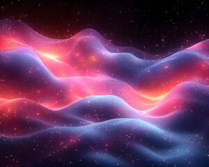 Poster - Cosmic Gradient Wave Pattern