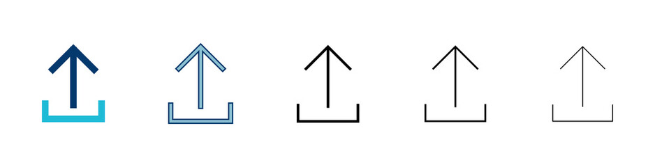Poster - Upload icon vector isolated on white background. Upload sign icon. Upload button. Load symbol.