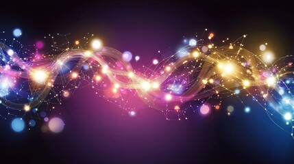 Fototapete - A futuristic network lines background represents an abstract concept of advanced technology
