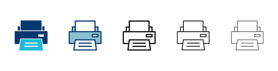 Wall Mural - printer icon vector isolated on white background. print icon. fax vector icon.