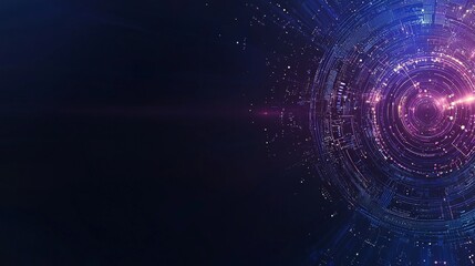Poster - Hi-tech communication concepts and abstract technology come together in a modern illustration of futuristic digital innovation background