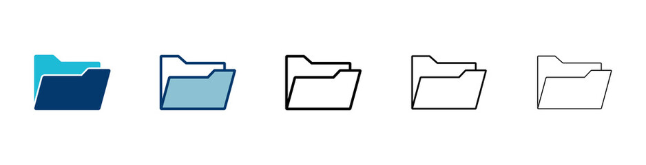 Leinwandbilder - Folder Icon vector isolated on white background. Folder and documents Icon. icon archive