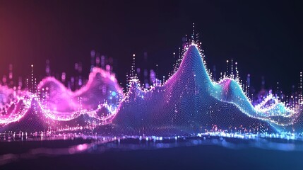 Poster - A dark blue backdrop featuring an abstract polygonal pattern symbolizes a digital network concept in technology illustration