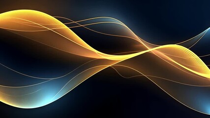 Poster - Abstract glowing waves of light