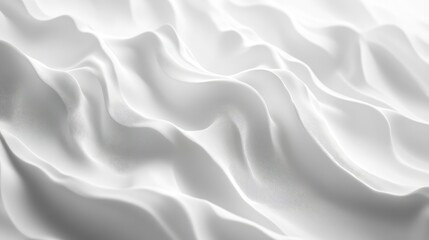 Poster - Gentle white wave ripples across a smooth surface, giving a tranquil and dreamy effect.