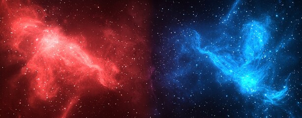Fototapete - Glowing digital particles and connected fields are depicted in an abstract illustration