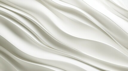 Poster - Subtle white wave texture with delicate lighting, perfect for a clean and elegant design.