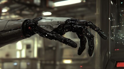 Poster - A cybernetic production facility integrating bionic limbs into automation.