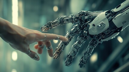 Poster - A cybernetic production facility integrating bionic limbs into automation.