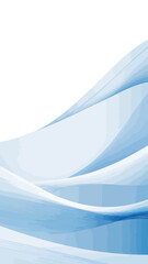 Poster - Abstract Blue Curves Minimalist Vector Background with Soft Lines for Design Features