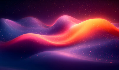 Poster - Abstract wavy shapes in vibrant colors