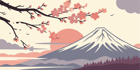 Aufkleber - Mount Fuji rises majestically against a pastel sky, framed by a traditional torii gate in a tranquil landscape during twilight hours