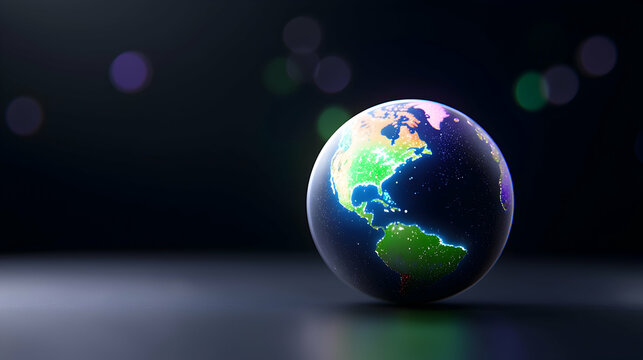 Dark Moody Earth Day Globe Background