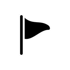 Poster - simple black flag icon featuring a clean design. ideal for use in digital and print media projects.