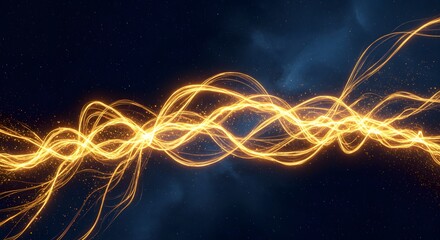Poster - Radiant streaks of light weaving through a cosmos with a blue hue
