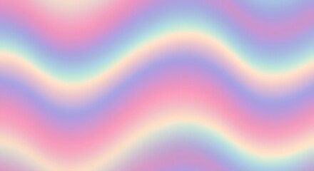 Poster - Pastel wave abstract with soft iridescent gradient for modern design trends