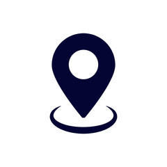 Poster - Simple location marker icon representing a navigation symbol indicating a destination point.
