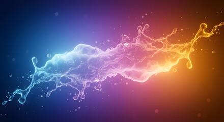 Poster - Abstract Colorful Splash with Vibrant Gradient Background for Creative Projects
