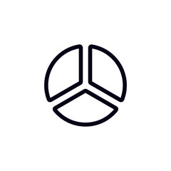 Poster - Simple black peace symbol with a thick outline, showcasing clean lines and a minimalist design.