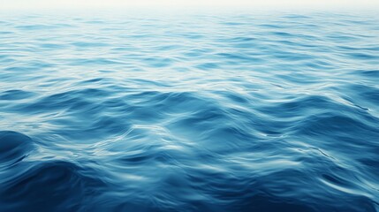 Poster - Dreamy oceanic texture with a seamless gradient of sky blue and navy, featuring soft rippling water patterns
