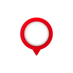 Poster - Circular red pin with hollow center, pointed tip. ideal for map use, easy to spot and recognize.