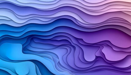 Poster - Abstract Background, Cyan and Purple Gradient Waves, Elegant Design for Modern Design Projects.