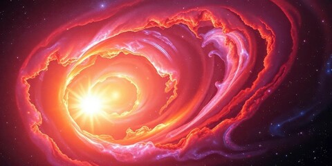 Wall Mural - a vibrant, swirling galaxy emits a fleeting, intensely bright burst of energy , cosmic, universe