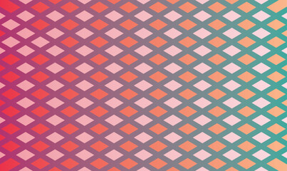 Leinwandbilder - Gradient grid of colorful rhombus shapes, Vector illustration.